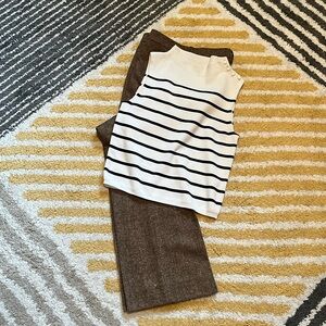 Cropped spun silk strip sweater- %90 Mulberry Silk